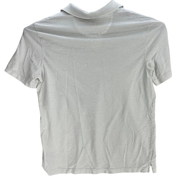 Van Heusen Polo Shirt Mens Size L Gray White Classic Fit Short Sleeve FLAW - Picture 2 of 7